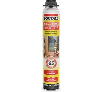 Пена монтажная Soudal 65 ОКНА ДВЕРИ 820 мл
