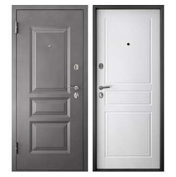 Дверь входная металлическая МАРС 6 2050x860 левая, Mocco 999 / Ясень белый ПФ-031 Промет