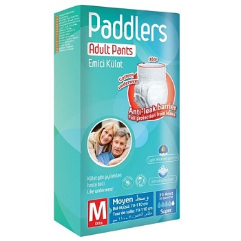 Подгузники для взрослых Adult Pants Medium-30 70-110 см (30 шт), Paddlers