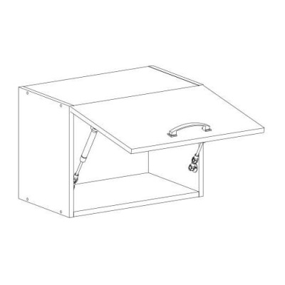 Шкаф настенный ALESIA горизонтальный 36 см Anrex 1DG-60-F1 (фасад Сосна Винтаж)