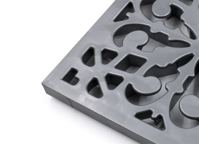 Решётка пластиковая декоративная к дождеприемнику Ecoteck (металлик)