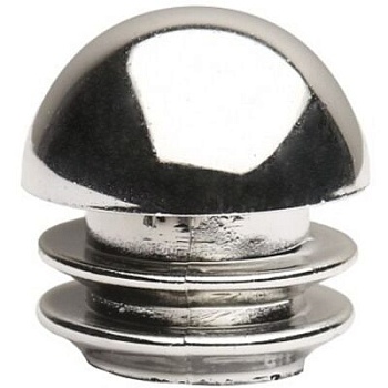Заглушка трубы полукруглая d 25 мм, хром, AKS 22688