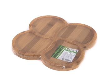 Менажница квадратная (бамбук), 22x22x1.6 см, BB101833