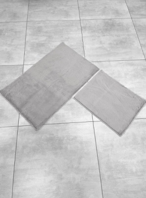 Набор ковриков для ванной комнаты 50х80/40х50 см, FLUFFY GREY 