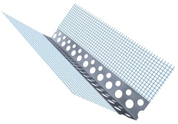 Угол штукатурный перфорированный алюминевый с сеткой 3000мм Джозеф Групп