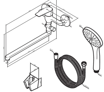 Смеситель для ванны и душа Gem F90A90100 AM.PM