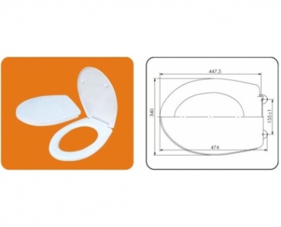 Сиденье для унитаза с крышкой СУ 73.03.00