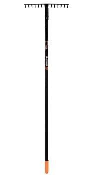 Грабли прямые 14 зубьев, с металлическим черенком, Вихрь