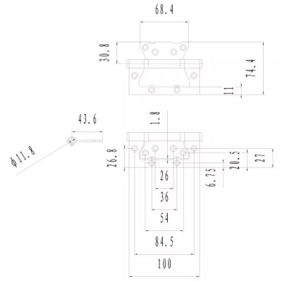 Петля 100 мм накладная античная бронза 2BB-100 AB PALLADIUM