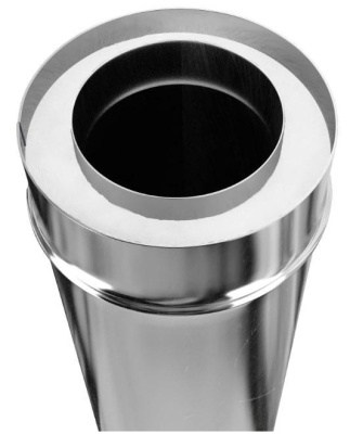 Сэндвич труба дымохода (нерж.) 1 м, 115/180 мм, 0.5 мм Инжкомцентр ВВД