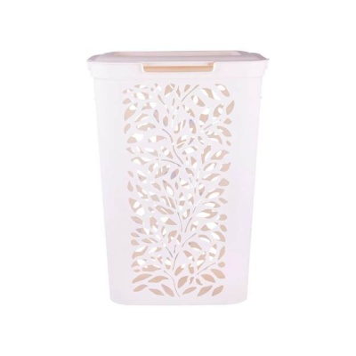 Корзина для белья Leaves 40 л молочный Полимербыт 4349424