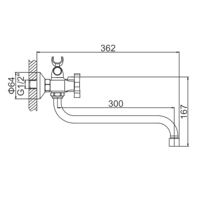 Смеситель для ванны и душа L2322 LEDEME