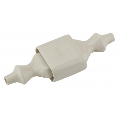 Розетка штепсельная без заземления 6A, прямой ввод, белая, ЭРА R2