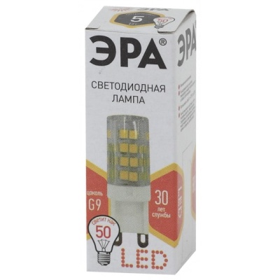 Лампа светодиодная STD LED JCD-5W-CER-827-G9 G9 5Вт ЭРА