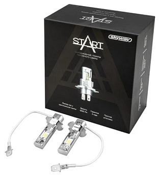 Лампа светодиодная автомобильная START H3 PK22s 12V 40W 5000Лм 6000К SKYWAY S08201627, 2шт