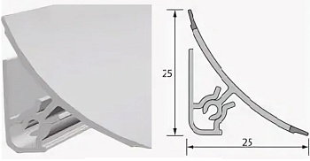 Плинтус для столешницы 3м Белый/001 Идеал