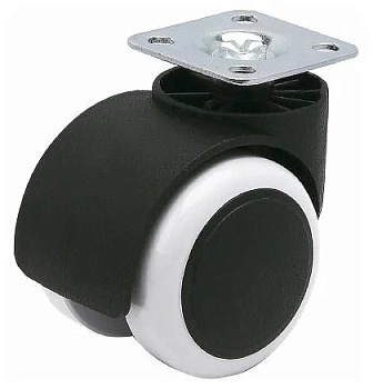 Опора колёсная d50 мм, на площадке без фиксатора (резиновый ход), STARFIX SMF-105251