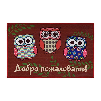 Коврик влаговпитывающий 50x80 см, Совы, VORTEX 24241
