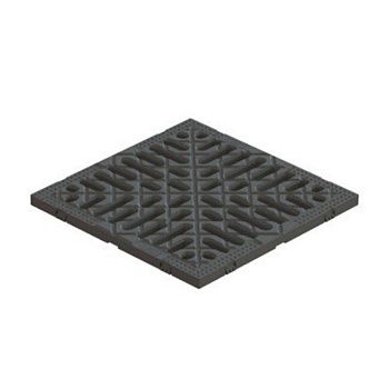 Решетка водоприемная PolyMax S'park щелевая черная Standartpark РВ–25.25-ПП