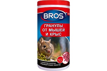 Гранулы от мышей и крыс 250г BROS Гранулы от мышей и крыс 250г BROS