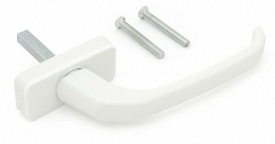 Ручка балконная металлическая белая WH PS WW PALLADIUM