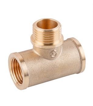 Тройник латунный, внутренняя-наружная-внутренняя резьба 1/2