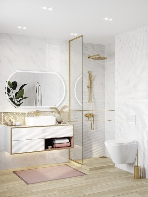 Декор керамический Omnia узоры белый 200x440мм OM2G051DT CERSANIT