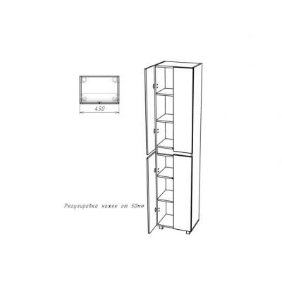 Шкаф-пенал напольный Норма 45 без ящика АЙСБЕРГ DA1644P