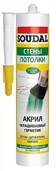Герметик акриловый 280 мл белый Soudal