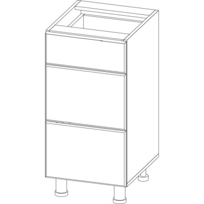 Шкаф-стол с ящиками белый SV-Мебель (40 см)