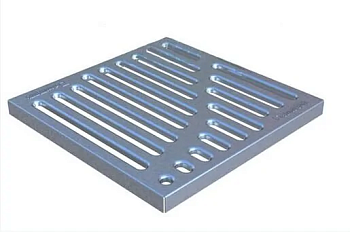 Решетка водоприемная Basic РВ-28.28 штампованная стальная оцинкованная «вершина»