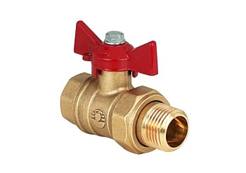 Кран шаровой с американкой латунный DeltaPro 3/4'' ВР/НР бабочка VF.230.LB1.034.DP