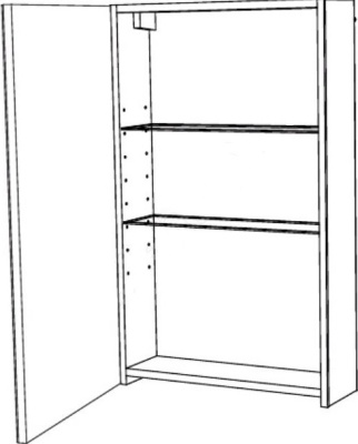 Шкаф навесной зеркальный GARDA 1 500 GARDA