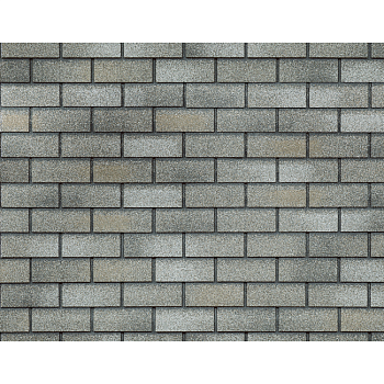 Плитка фасадная Hauberk 1х0,25 м (упаковка 2.5 м.кв.), серо-бежевый кирпич, Технониколь 068912