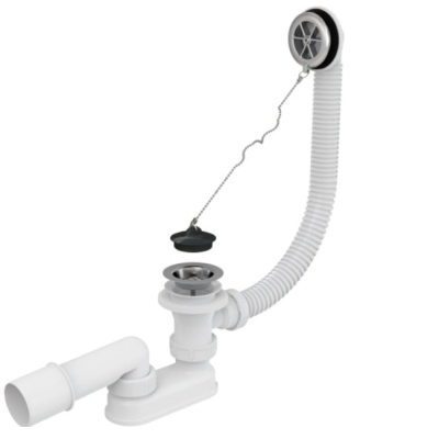 Сифон для ванны A501 хромированный Alca Plast