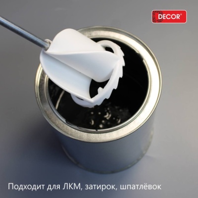 Миксер 60 мм для затирок, красок, шпатлевок, хвостовик d 6 мм DECOR 999-060