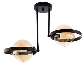 Светильник потолочный НПБ 02-2х60-101 S5655/2 черный Aitin-Pro