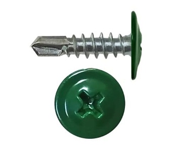 Саморез прессшайба ПШС 4,2х16 RAL 6005 DAXMER