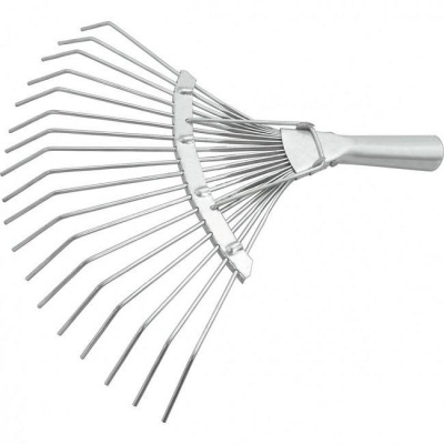 Грабли веерные стальные, 360 х 1500 мм, 18 круглых зубьев, деревянный черенок, 61781 СИБРТЕХ