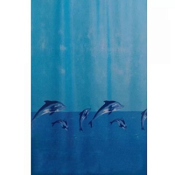 Занавеска для ванны 180х200см, Miranda Whale