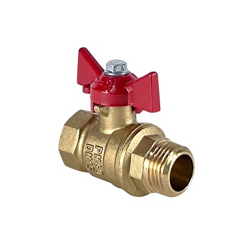 Кран шаровой латунный DeltaPro 3/4'' ВР/НР бабочка VALFEX VF.218.LB1.034.DP