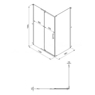 Душевой уголок Терра-Графит 120x90 Triton Щ0000073938