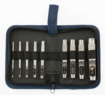 Набор пробойников для кожи (9шт) Сибртех 18309