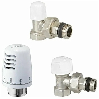 Набор термостатический латунный угловой для радиатора ICMA KIT O