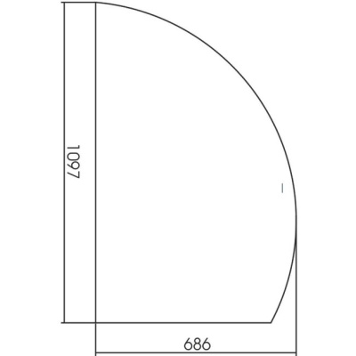 Зеркало MARIO 68.6х109.7 см правое Azario LED-00002541 (подсветка, б/к сенсор)