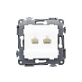 Розетка 1-ая Сontact компьютерная RJ11/RJ45 белая ETP EOSTEZ-CZ
