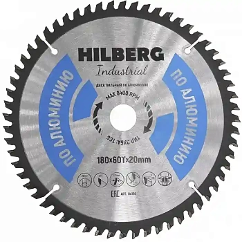 Диск пильный Алюминий 180х20/60мм Hilberg Industrial HA180