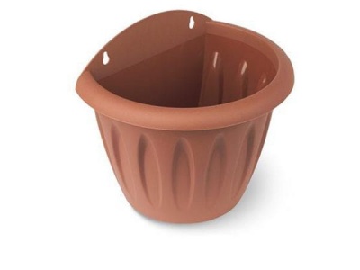 Кашпо для цветов пластмассовое настенное 16 см Фелиция С120Т Мартика