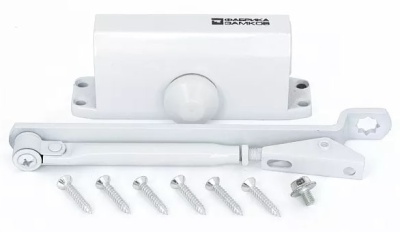 Доводчик дверной 15-25 белый Фабрика замков