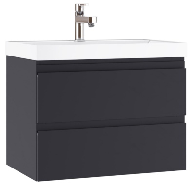 Тумба под умывальник Домино Classica 70 Graffo подвесная В2 (графит матовый)